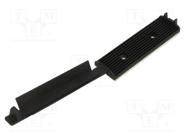 Self-adhesive cable holder; polyamide; black