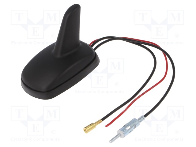 Antenna; SHARK; AM,DAB,FM; Colour: black; 5÷12VDC; Kind: RG174; 50Ω