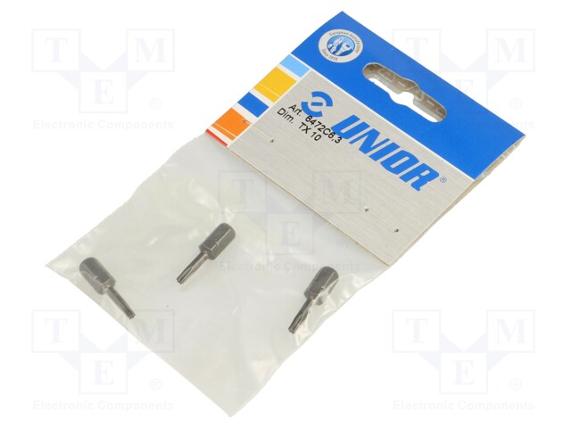 Screwdriver bit; Torx®; TX10; Overall len: 25mm; 3pcs.