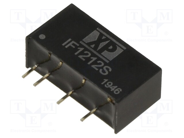 Isolated Board Mount DC/DC Converter, Regulated, ITE, 1 Output, 1 W, 12 V, 84 mA