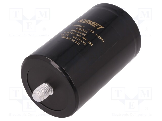 Capacitor: electrolytic; 22000uF; 100VDC; Leads: screw; ESR: 13mΩ