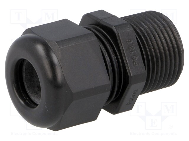 Cable gland; with long thread; PG13,5; IP68; Mat: polyamide; black