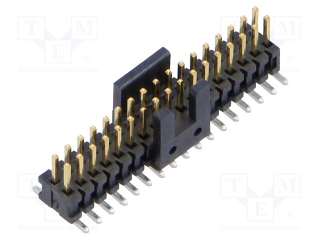 Connector: pin strips; male; PIN: 34; 1.27mm; gold-plated; SMT; reel