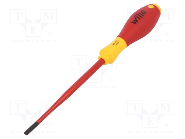 Screwdriver; insulated,slim; slot; 4,5x1,0mm; Blade length: 125mm