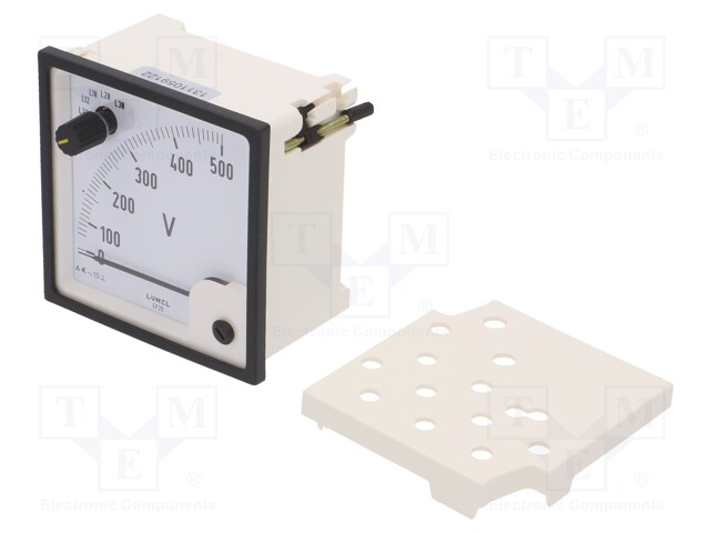 Meter; on panel; analogue; 0÷500V; True RMS; Class: 1,5; IP40; 300V