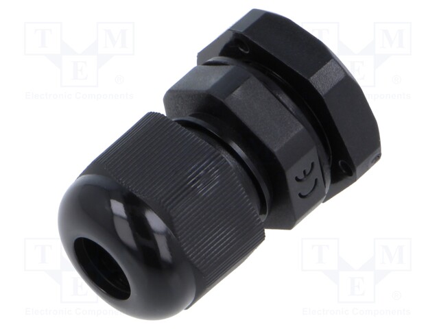 Cable gland; PG9; polyamide; black