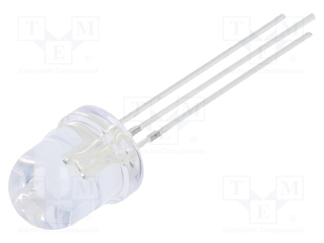 LED; 7.8mm; bicolour; red,blue; 4200mcd; 2500mcd; 30°; cathode