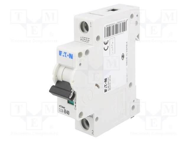 Circuit breaker; 230VAC; Inom: 40A; Poles: 1; DIN; Charact: B; 6kA