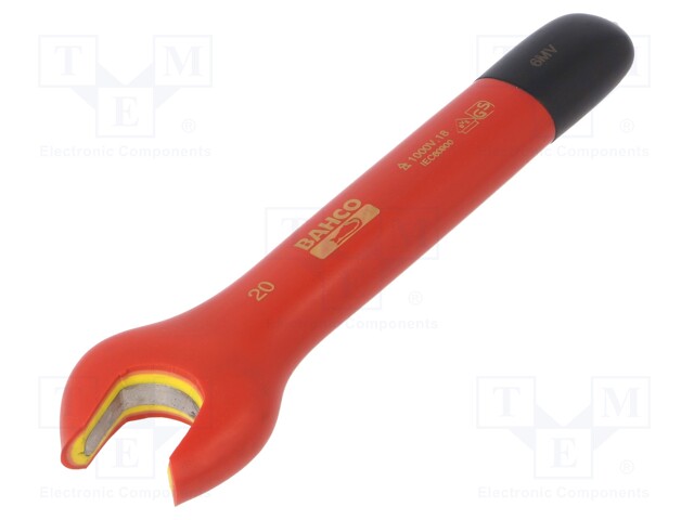 Key; insulated,spanner; 20mm; IEC 60900,VDE; tool steel; 1kV