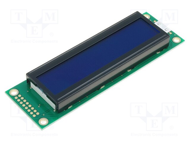 Display: LCD; alphanumeric; STN Negative; 20x2; blue; LED; PIN: 16