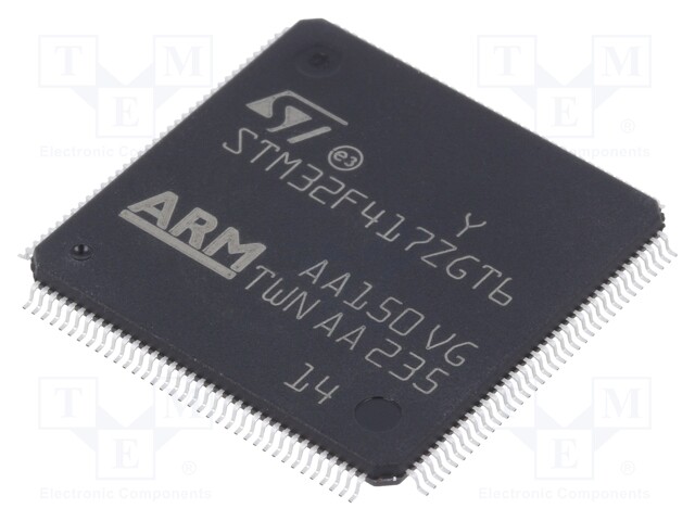 ARM microcontroller; Flash: 1MB; 168MHz; SRAM: 192kB; LQFP144