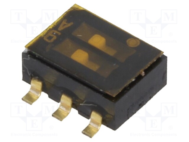 Switch: slide; Pos: 2; SPDT; 0.1A/6VDC; ON-ON; Mounting: SMT