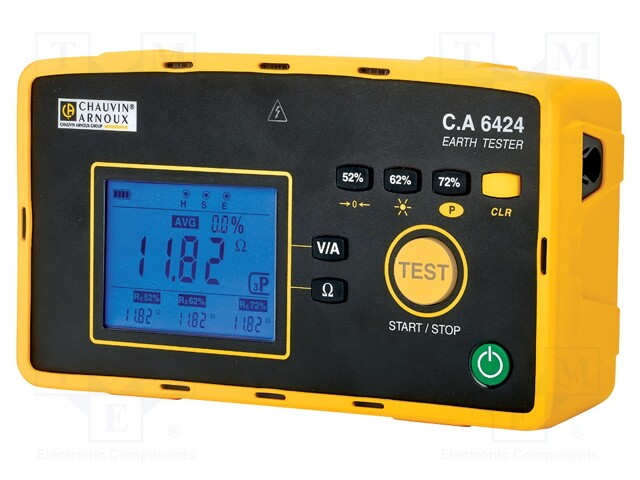 Earthing resistance meter; LCD,with a backlit; 0,05÷50kΩ; IP65