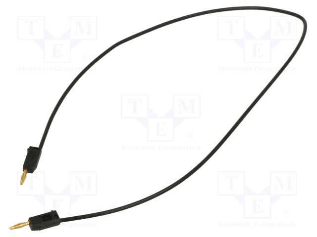 Test lead; 60VDC; 30VAC; 10A; banana plug 2mm,both sides; black