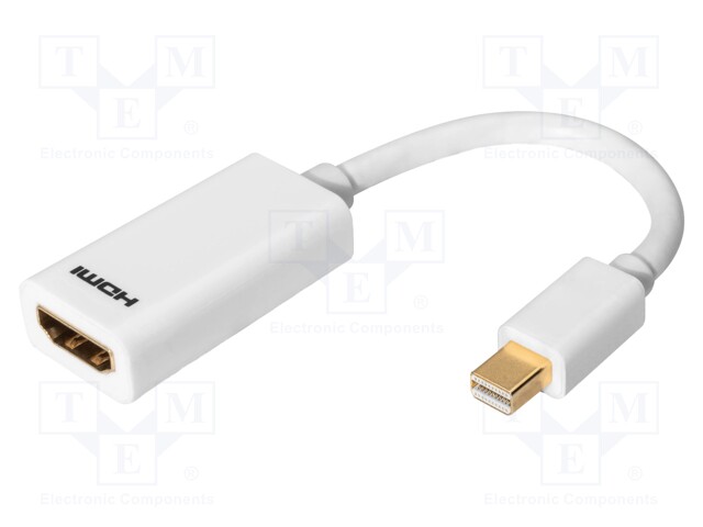 Adapter; DisplayPort 1.1a,HDCP 1.3; 0.15m; white