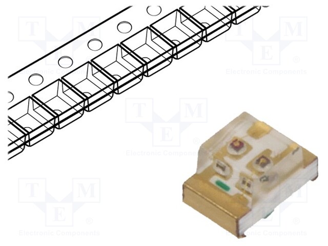 LED; SMD; 0805; red/green; 2x1.25x1.1mm; 150°; 1.95÷2.5/2.1÷2.5V