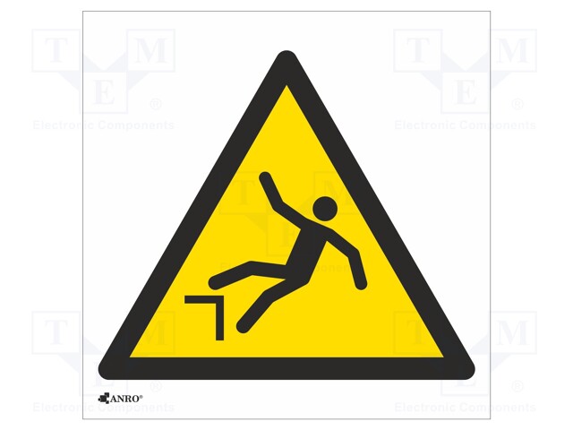 Safety sign; warning; Mat: PVC; W: 200mm; H: 200mm