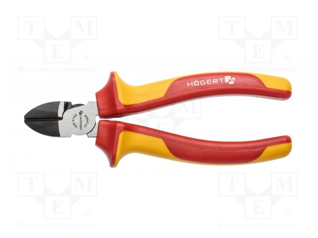 Pliers; side,cutting,insulated; 160mm; 1kVAC