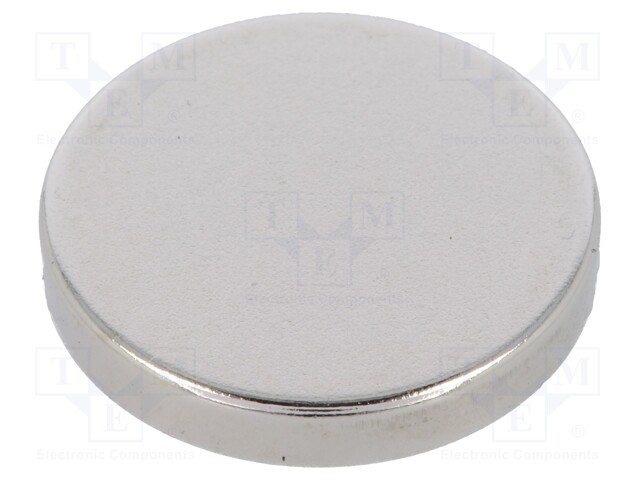 Magnet: permanent; neodymium; H: 3mm; 35N; Ø: 18mm