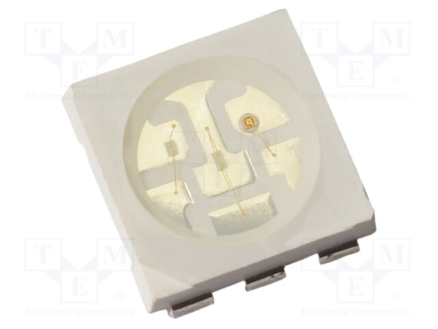 LED; SMD; PLCC6; blue; 780÷1300mcd; 5x5x1.6mm; 120°; 2.8÷3.7V; 60mA