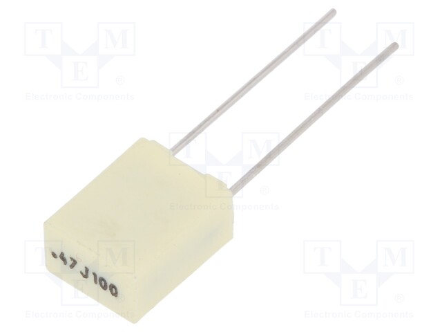 Capacitor: polyester; 470nF; 63VAC; 100VDC; Pitch: 5mm; ±5%