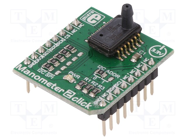 Click board; pressure sensor; I2C,SPI; MS5525DSO-SB001GS; 3.3VDC