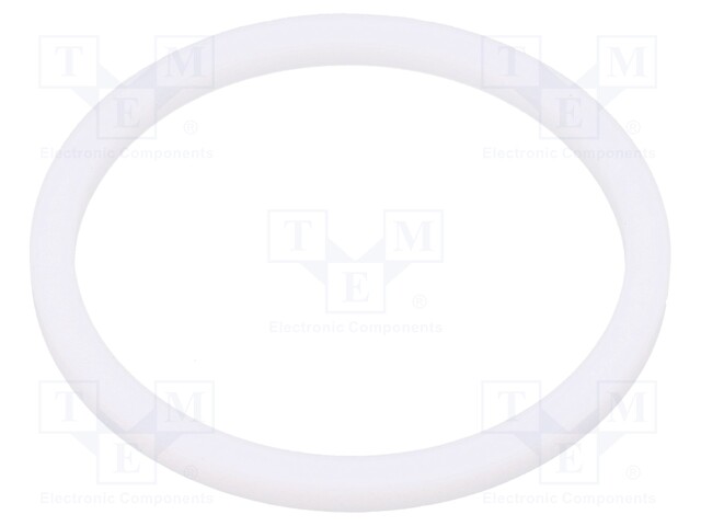 Gasket; PTFE; D: 3mm; Øint: 47mm; Øout: 55mm; PG36; white; -120÷250°C