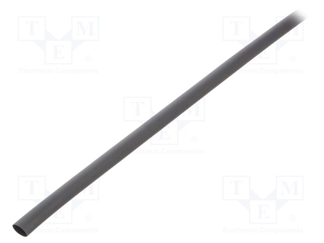 Heat shrink sleeve; glueless; 2: 1; 6.4mm; L: 1m; black; polyolefine