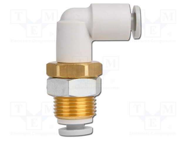 Push-in fitting; threaded,angled 90°; M12; outside; -1÷10bar