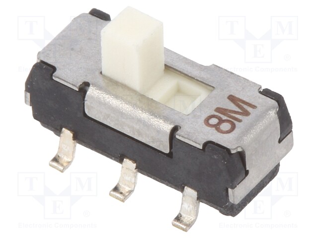 Switch: slide; Pos: 2; DPDT; 0.2A/12VDC; ON-ON; Mounting: SMT