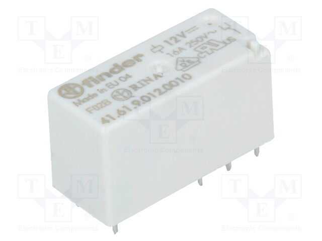 Relay: electromagnetic; SPDT; Ucoil: 12VDC; 16A/250VAC; 16A/30VDC