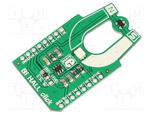 Click board; magnetic field sensor; GPIO; 74LVC1T45,US2882