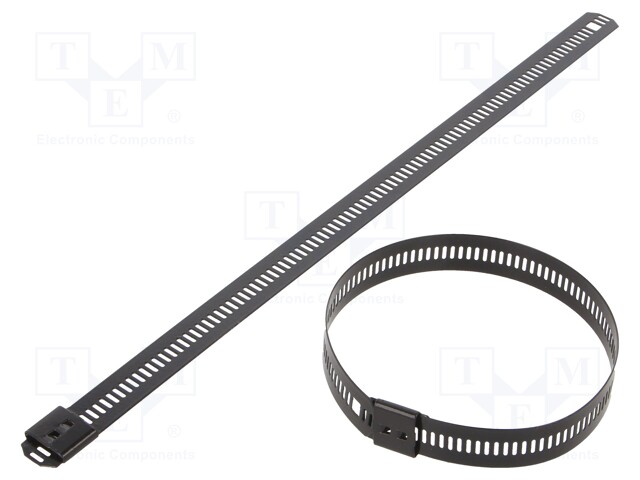 Cable tie; L: 225mm; W: 12mm; stainless steel AISI 304; 1112N