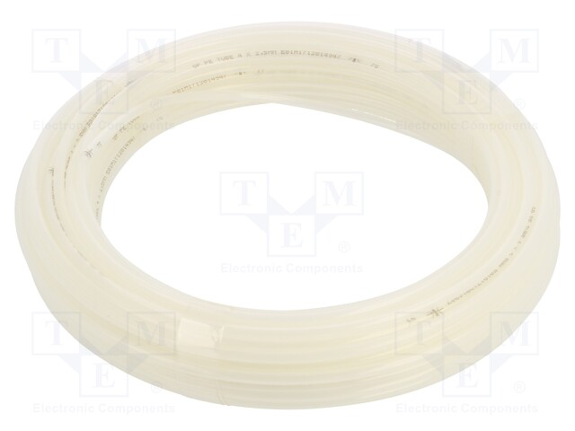 Pneumatic tubing; 9bar; L: 25m; polyetylene; white