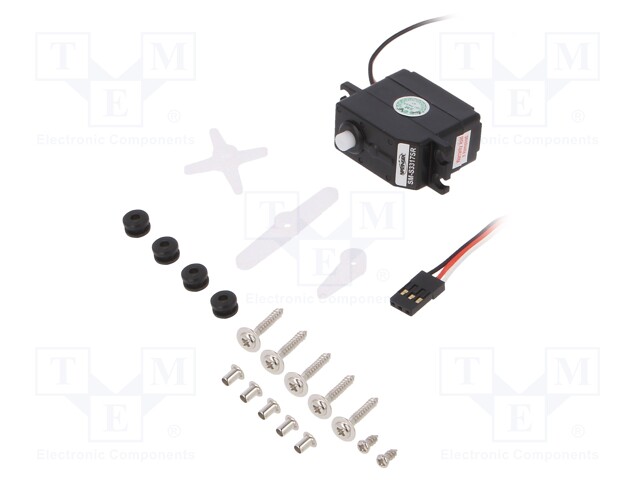 Motor: servo; 4.8÷6VDC; mini; analogue; 19g; 31.3x16.5x28.6mm; 360°