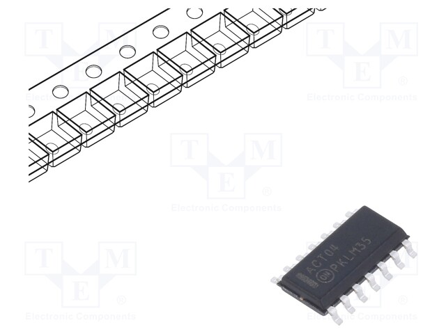 IC: digital; buffer; NOT; Channels: 6; IN: 1; SMD; SO14; Series: ACT