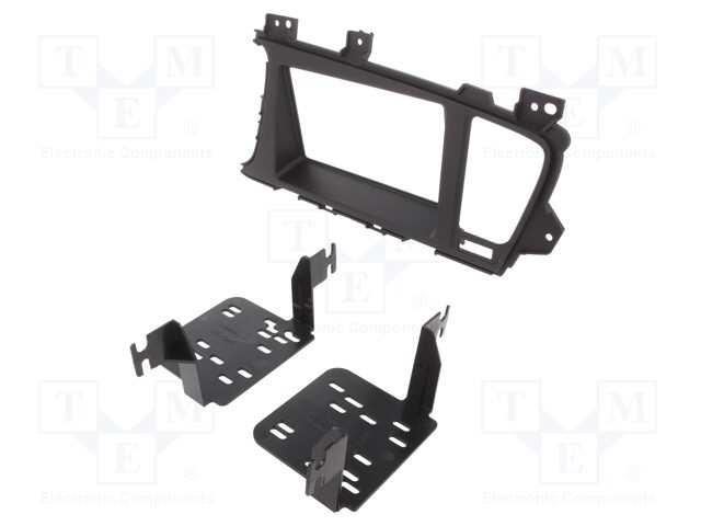 Radio mounting frame; Kia; 2 DIN; matt black