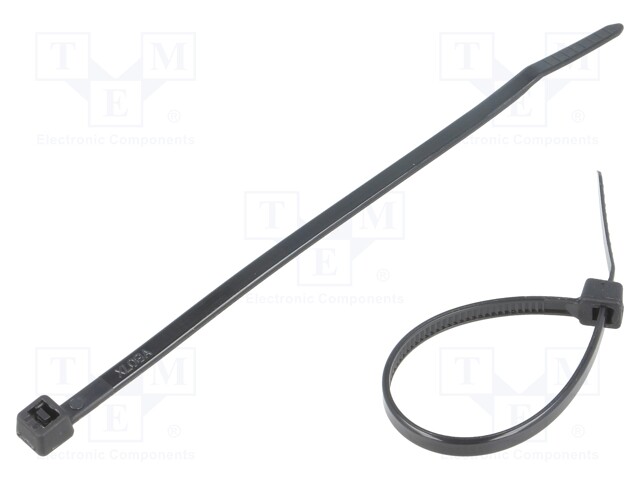 Cable tie; L: 120mm; W: 3.6mm; polyamide; 177N; black; Ømax: 30mm