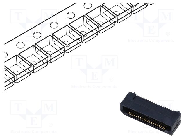 Connector: PCB to PCB; female; PIN: 40; 0.8mm; ERF8; gold-plated