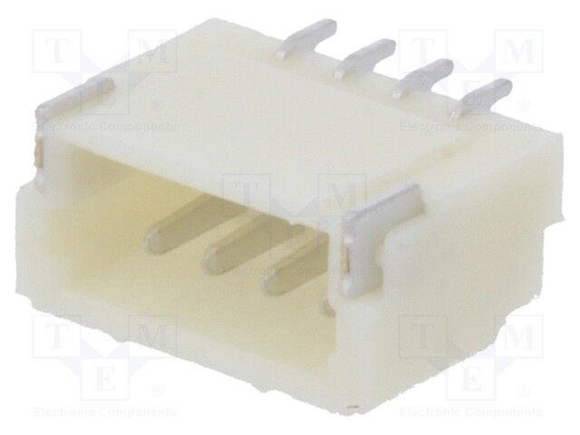 Socket; wire-board; male; 1mm; PIN: 4; SMT; 50V; 1A; tinned; 20mΩ