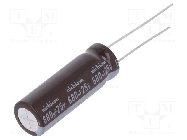 Capacitor: electrolytic; low impedance; THT; 680uF; 25VDC; ±20%