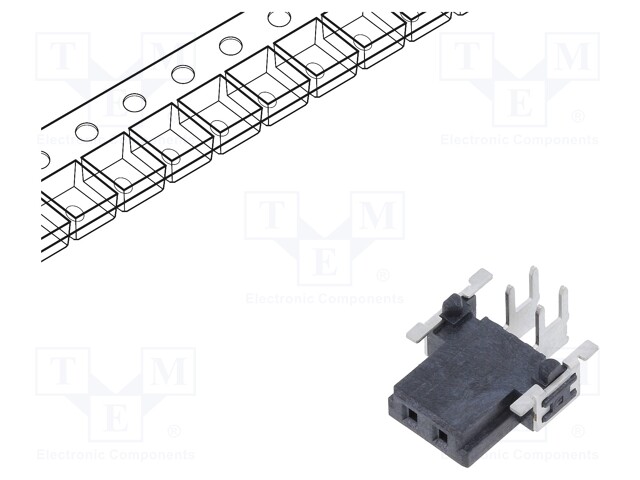 Connector: PCB to PCB; female; PIN: 2; 2.54mm; -55÷125°C; 29A; THT