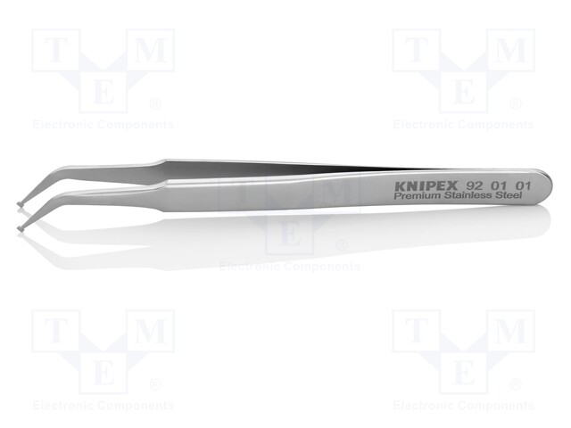 Tweezers; 115mm; for precision works,SMD; Blades: curved