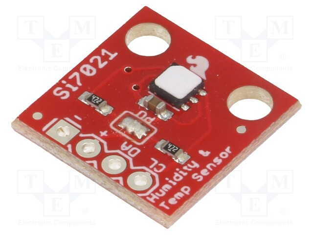 Sensor: atmospheric; temperature,humidity; I2C; 3.3VDC; IC: Si7021