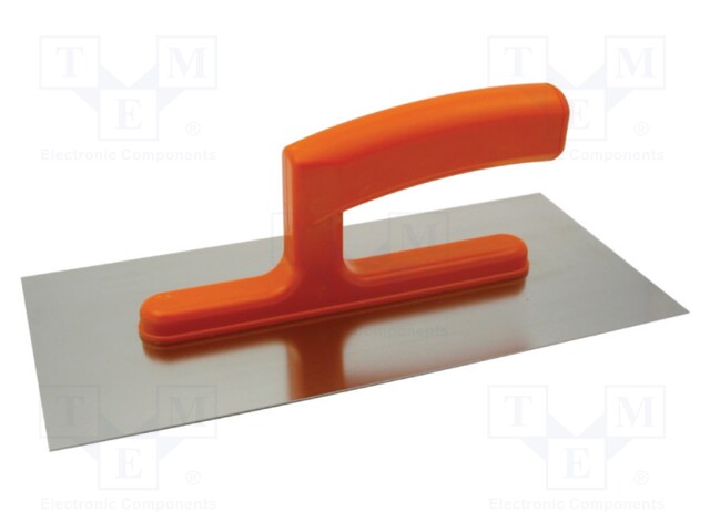 Finishing trowel; L: 270mm; W: 130mm; stainless steel