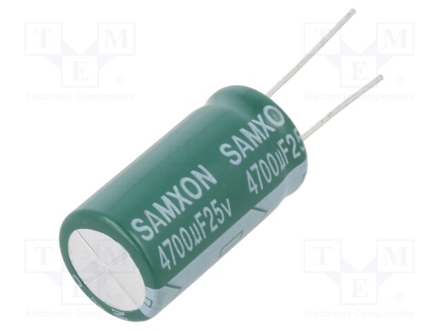 Capacitor: electrolytic; low impedance; THT; 4700uF; 25VDC; ±20%