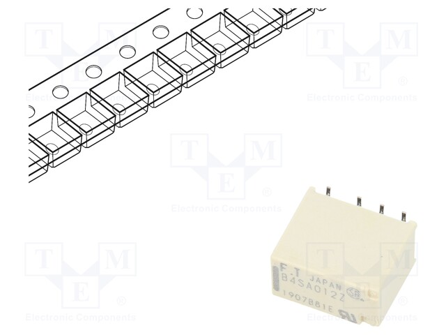 Relay: electromagnetic; DPDT; Ucoil: 12VDC; 0.3A/125VAC; 1A/30VDC