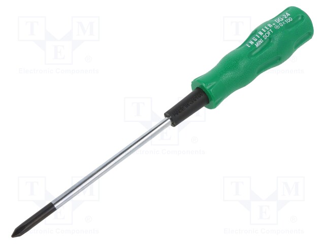 Screwdriver; Phillips; PH0; Blade length: 80mm; Overall len: 167mm