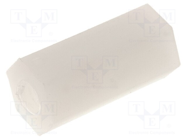 Screwed spacer sleeve; hexagonal; polyamide; M4; L: 12mm