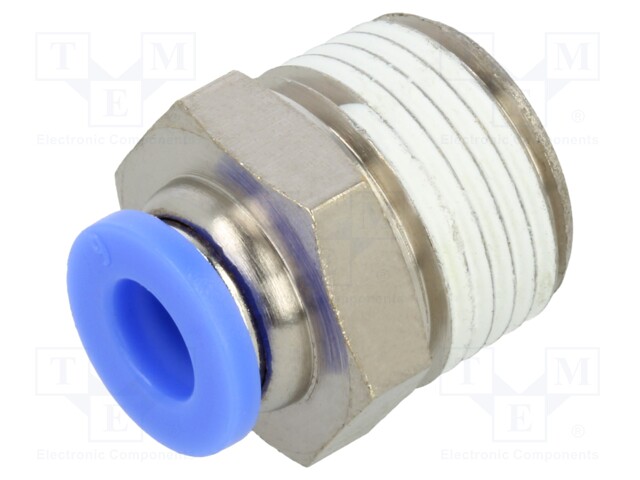 Push-in fitting; straight; -0.95÷15bar; Mat: nickel plated brass